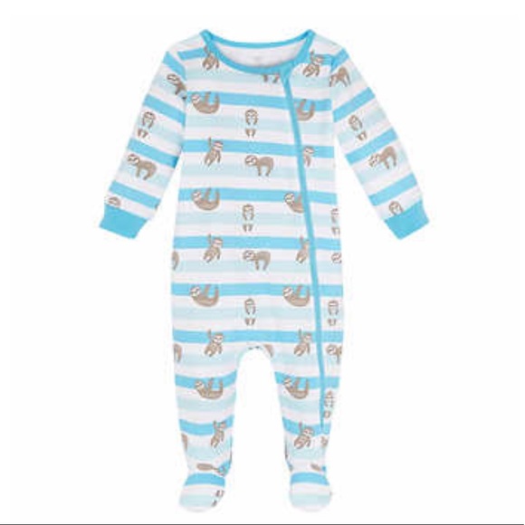 Koala Baby Infant 3-pack Coverall, Sloth      6M Footed - Picture 2 of 4